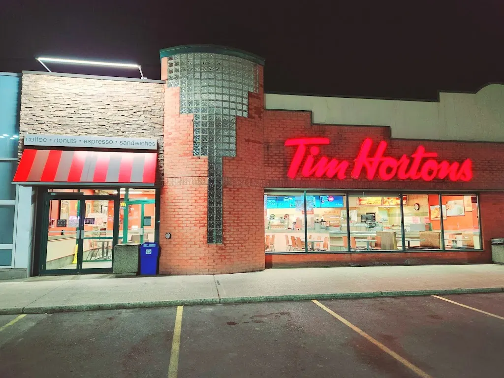 Tim Hortons storefront and interior at 109 Fanshaw Park Rd, London, ON