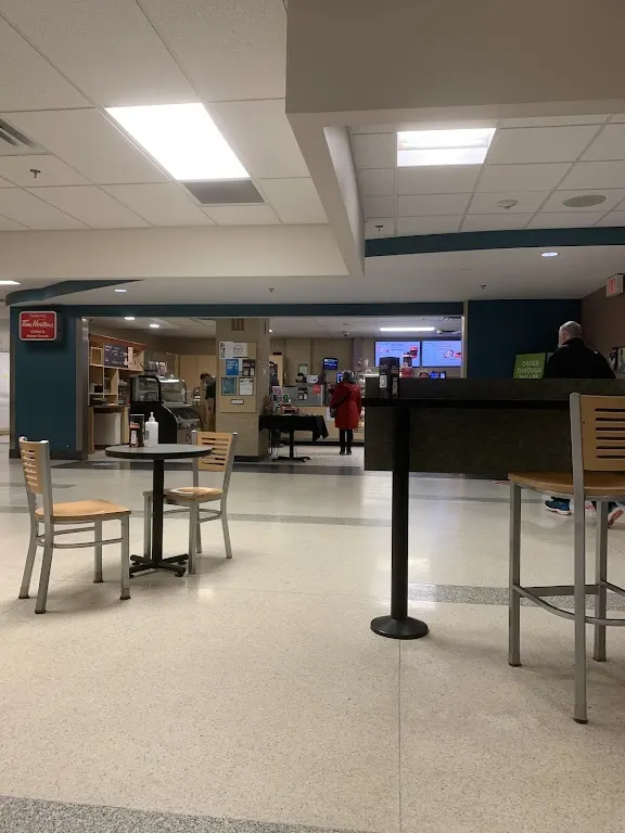 Tim Hortons storefront and interior at St. Joseph's Hospital London, London, ON