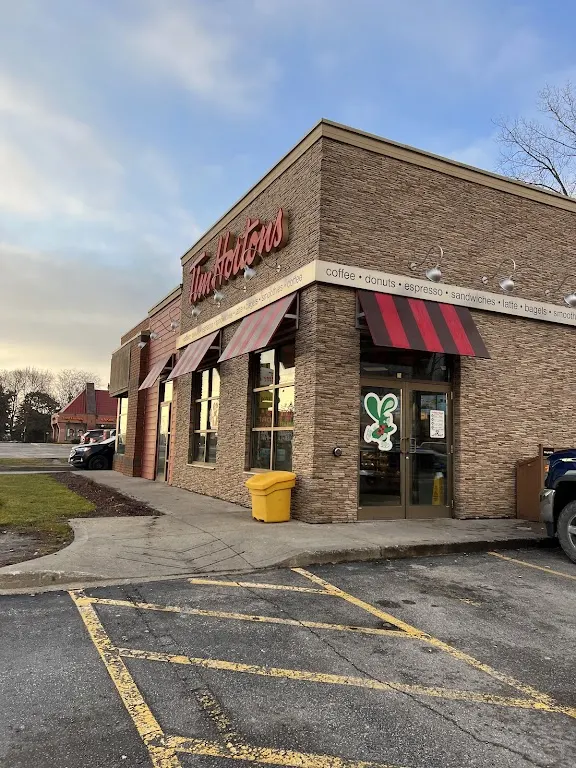 Tim Hortons storefront and interior at 705 Wellington Rd, London, ON