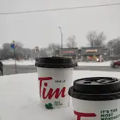 Tim Hortons storefront and interior at 1181 Highbury Ave, London, ON