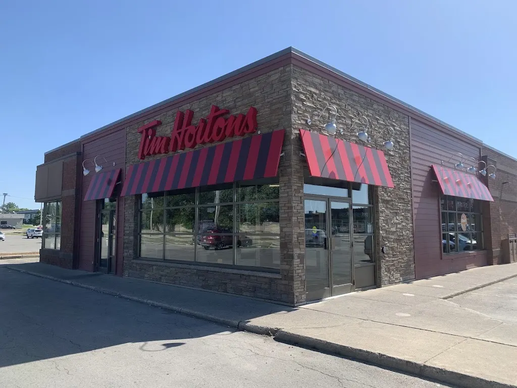 Tim Hortons storefront and interior at 1229 Wonderland Rd North, London, ON