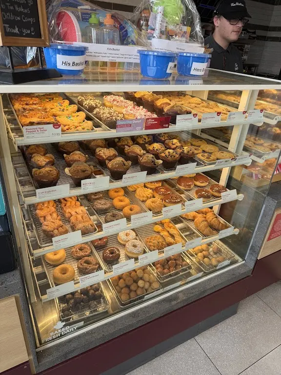 Tim Hortons storefront and interior at 1885 Huron St, London, ON