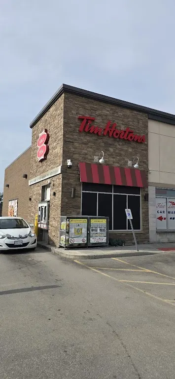 Tim Hortons storefront and interior at 2263 Dundas Street, London, ON