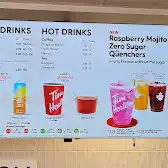 Tim Hortons storefront and interior at 33389 Richmond St, Lucan, ON
