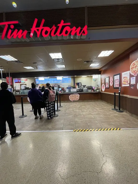 Tim Hortons storefront and interior at Credit Valley Main Lobby - 2200 Eglinton Ave W, Mississauga, ON