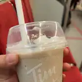 Tim Hortons storefront and interior at 12407 County Rd 2, Morrisburg, ON