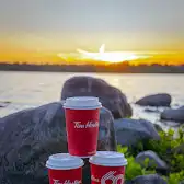 Tim Hortons storefront and interior at 250 Greenbank Rd, Nepean, ON