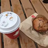 Tim Hortons storefront and interior at 1166 Davis Dr, Newmarket, ON
