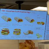 Tim Hortons storefront and interior at 7-7107 Kalar Rd, Niagara Falls, ON