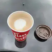 Tim Hortons storefront and interior at 495 York Rd, Niagara On The Lake, ON