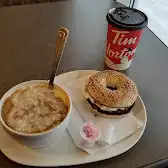 Tim Hortons storefront and interior at 270 Pinewood Park Dr, North Bay, ON