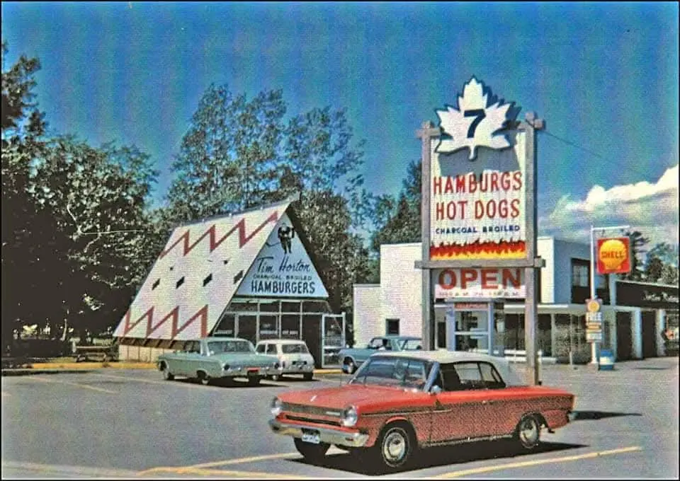 Tim Hortons storefront and interior at 1000 Algonquin Ave, North Bay, ON