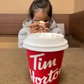 Tim Hortons storefront and interior at 1 Yorkdale Rd, North York, ON
