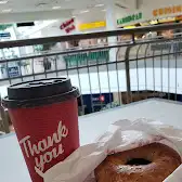 Tim Hortons storefront and interior at 1 Yorkgate Blvd, North York, ON