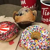 Tim Hortons storefront and interior at 1865-1871 Ave Rd, North York, ON