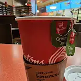 Tim Hortons storefront and interior at 3685 Keele St, North York, ON