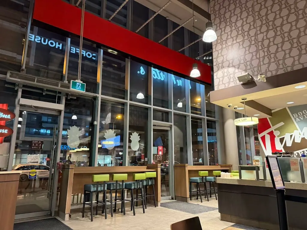Tim Hortons storefront and interior at 4750 Yonge Street (at Bogert Ave) Unit 101, North York, ON
