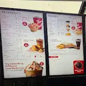 Tim Hortons storefront and interior at 49 Lakeshore Rd, Oakville, ON