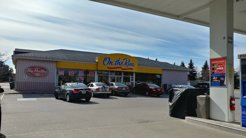 Tim Hortons storefront and interior at 345 Speers Rd, Oakville, ON