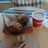 Tim Hortons storefront and interior at 515 Maplegrove Dr, Oakville, ON