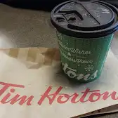 Tim Hortons storefront and interior at 2525 Hyde Park Gate Blvd, Oakville, ON