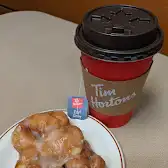 Tim Hortons storefront and interior at 322 Broadway, Orangeville, ON