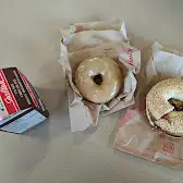 Tim Hortons storefront and interior at 25 Colborne St, Orillia, ON