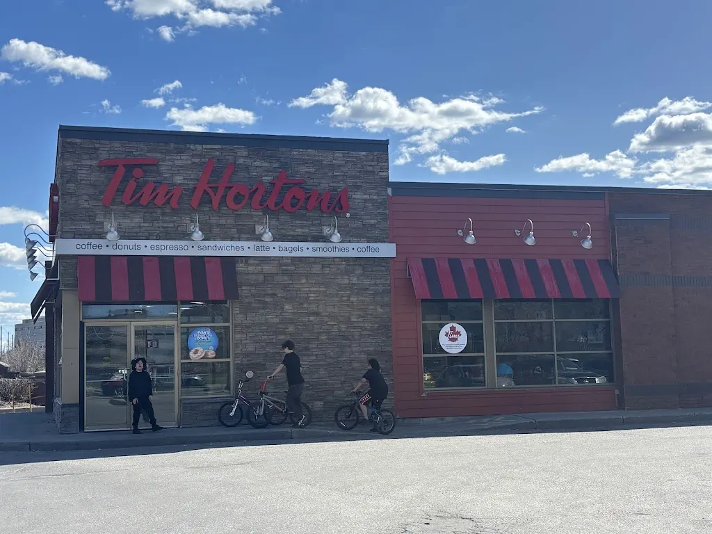 Tim Hortons storefront and interior at 1260 Merivale Rd, Ottawa, ON