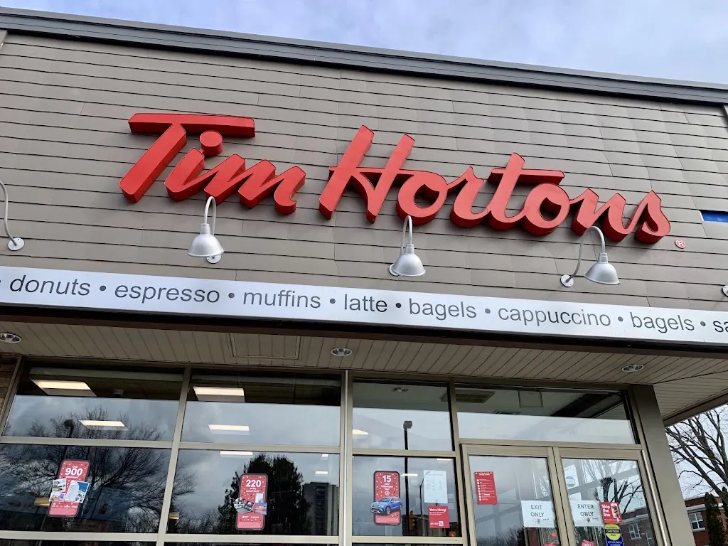 Tim Hortons storefront and interior at 1583 Alta Vista, Ottawa, ON