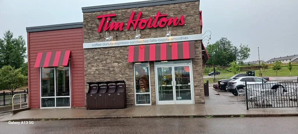 Tim Hortons storefront and interior at 22 Town Center Blvd, Petawawa, ON
