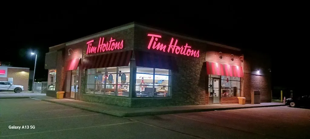 Tim Hortons storefront and interior at 3381 Petawawa Blvd, Petawawa, ON