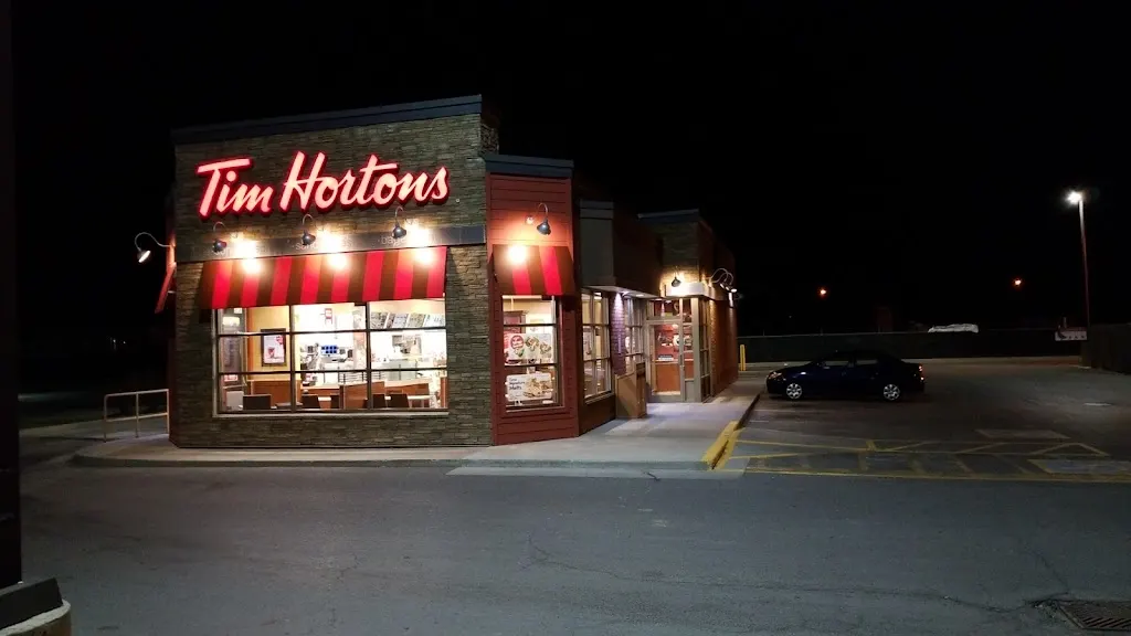 Tim Hortons storefront and interior at 181 Toronto Rd, Port Hope, ON