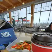 Tim Hortons storefront and interior at 35 Lone Pine Rd, Port Severn, ON