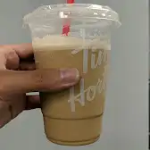 Tim Hortons storefront and interior at 1410 Major Mackenzie Dr East, Richmond Hill, ON