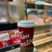 Tim Hortons storefront and interior at 13094 Yonge Street, Richmond Hill, ON