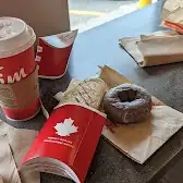 Tim Hortons storefront and interior at 627 pharmacy ave, Scarborough, ON