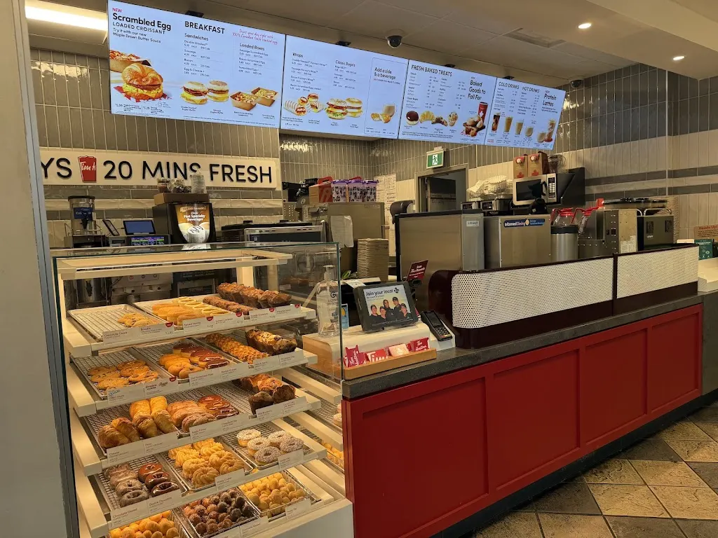 Tim Hortons storefront and interior at 1670 Mccowan Rd, Scarborough, ON