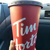 Tim Hortons storefront and interior at 17250 Highway 27, Schomberg, ON