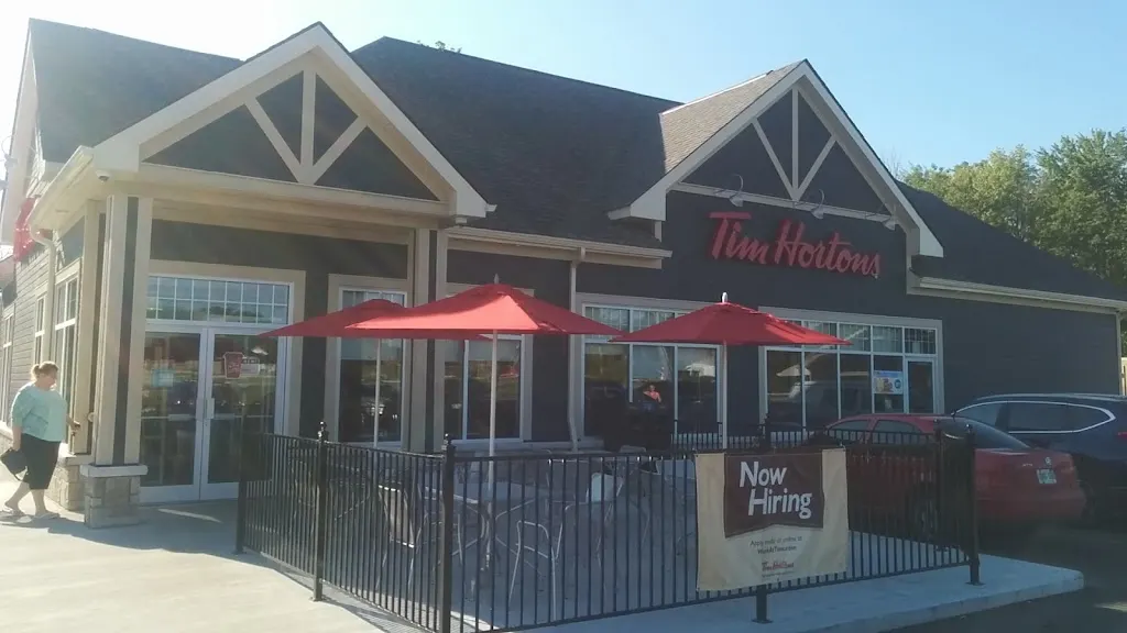 Tim Hortons storefront and interior at 8919 Highway 11 North At Grand Tamarack Cresent, Severn, ON