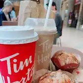 Tim Hortons storefront and interior at 221 Glendale Ave The Pen Centre, St Catharines, ON