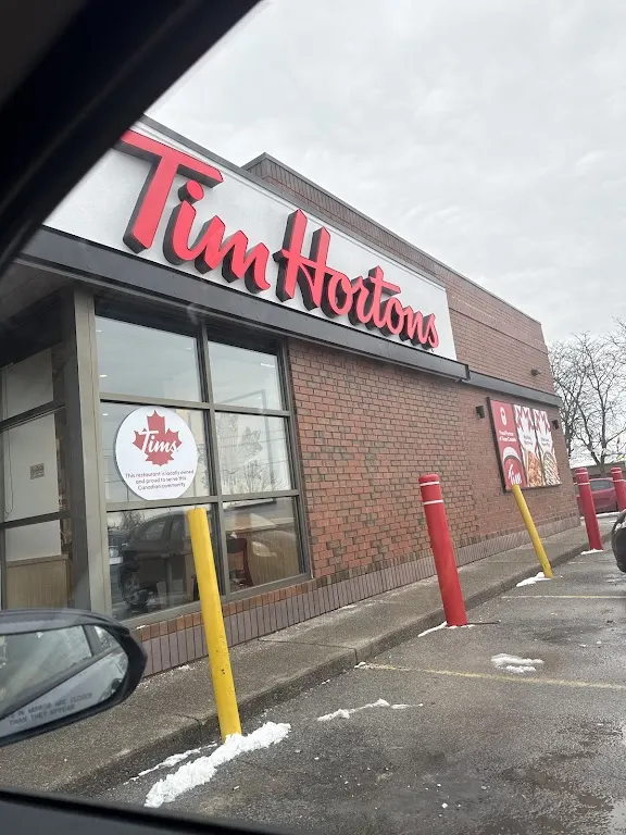 Tim Hortons storefront and interior at 579 Carlton, St Catharines, ON