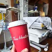 Tim Hortons storefront and interior at St. Catherine's Hospital 1200 Fourth Ave, St Catharines, ON