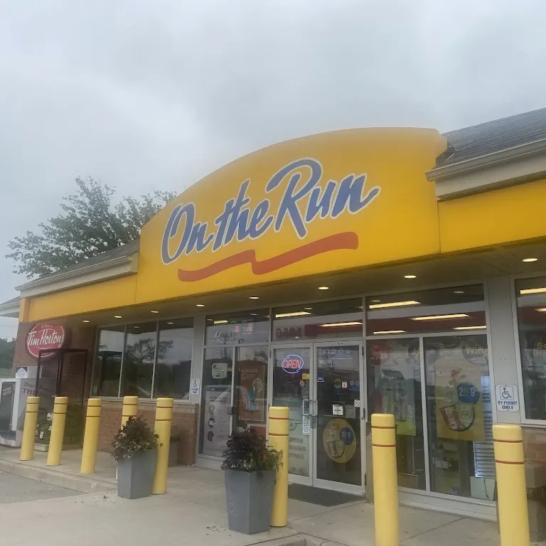 Tim Hortons storefront and interior at 2802 County Road 42, Stayner, ON