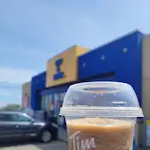 Tim Hortons storefront and interior at 225 Huntmar Dr, Stittsville, ON