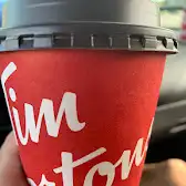 Tim Hortons storefront and interior at 249 Highway 20 South, Stoney Creek, ON