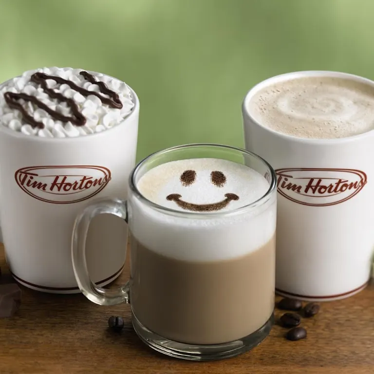 Tim Hortons storefront and interior at 41 Ramsey Lake Rd, Sudbury, ON