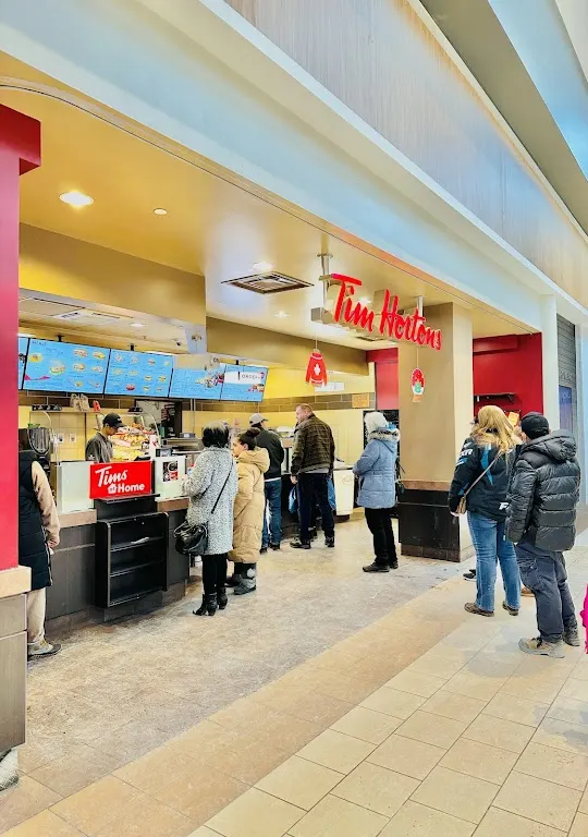 Tim Hortons storefront and interior at 1349 Lasalle Blvd, Sudbury, ON