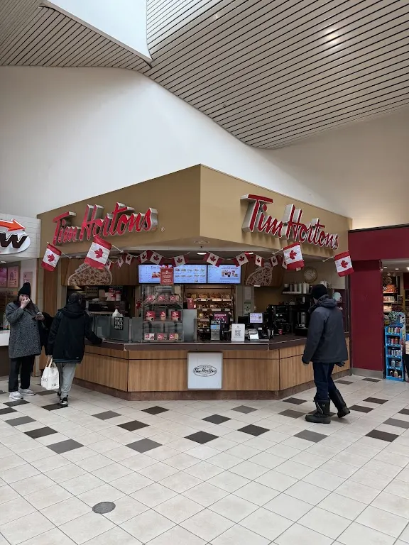 Tim Hortons storefront and interior at 1000 Fort William Rd Unit 23, Thunder Bay, ON