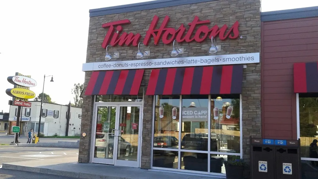 Tim Hortons storefront and interior at May St N &amp; Cumming St, Thunder Bay, ON