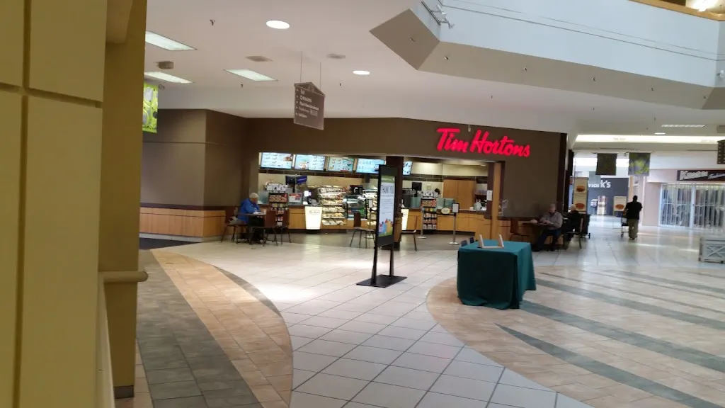 Tim Hortons storefront and interior at 200 Broadway, Tillsonburg, ON